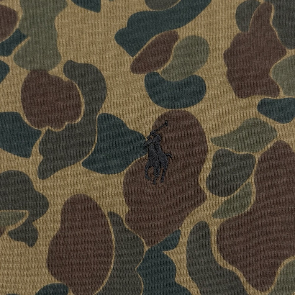 Polo Ralph Lauren Men's Size XLT Green Camo Double Knit Sweatshirt Long Sleeve - Picture 7 of 10